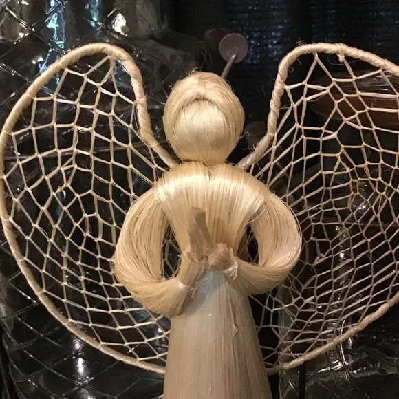 Vintage Straw angel. 9” tall. - Picture 3 of 9